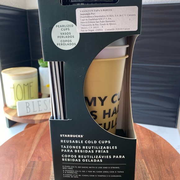 💛Starbucks Mexico Reusable Cold Cup Tumbler Set - New Year Edition💛 - Picture 3 of 7